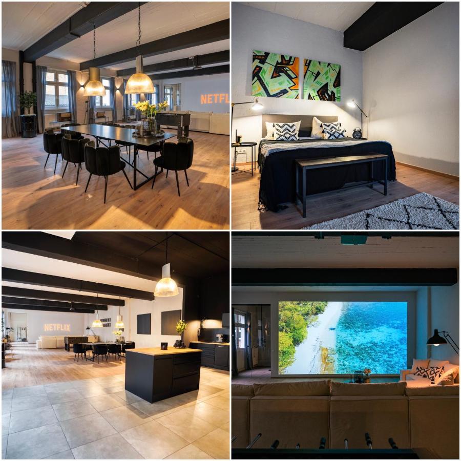 Design Loft - 200Qm2 - Heimkino - Bestlage - Parkplatz Wiesbaden Luaran gambar